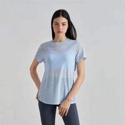 Custom Workout Apparel Open Back Athletic Shirts Breathable Yoga Top