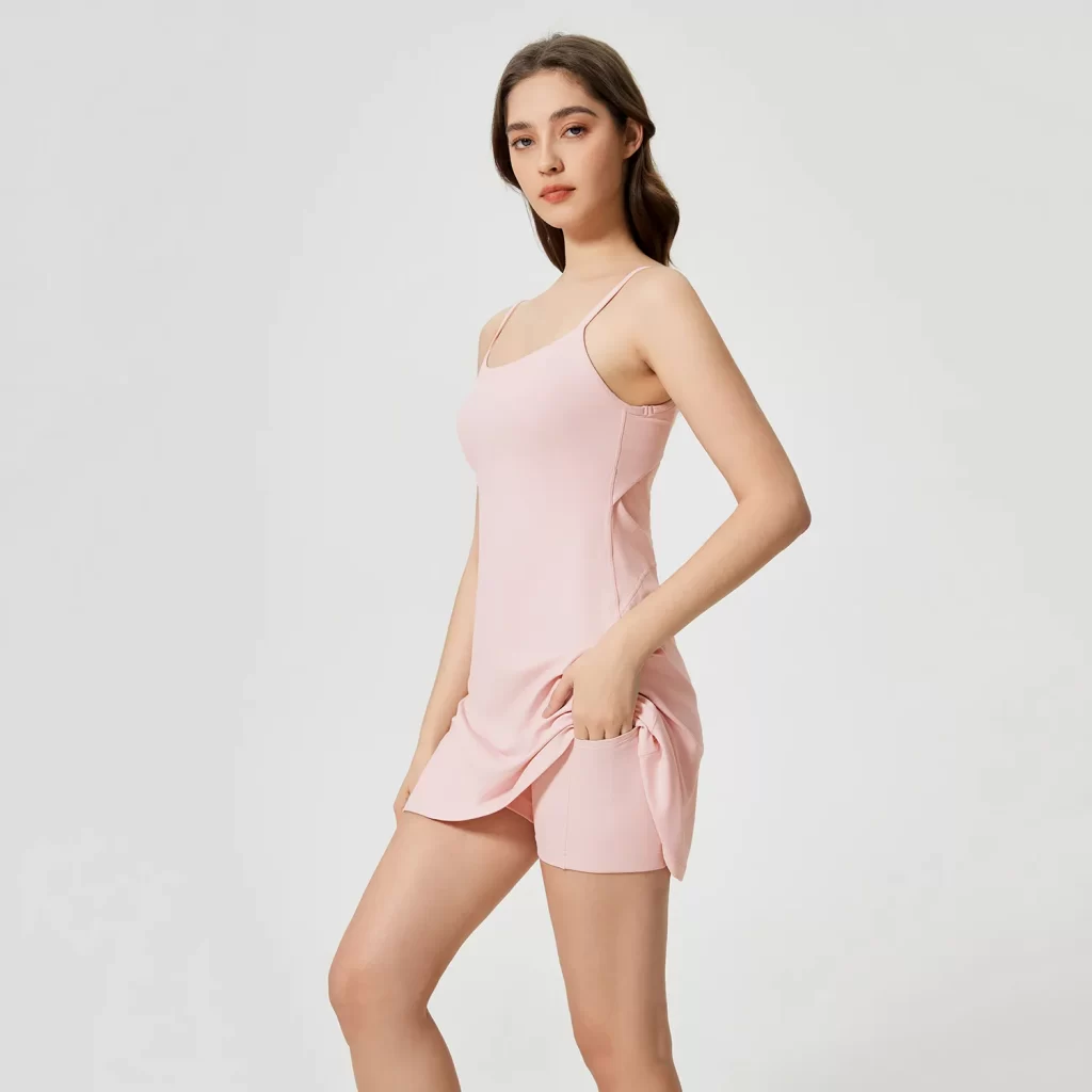 Custom Golf Athletic Dresses for Women with Built-in Bra & Shorts