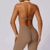 Custom Workout Apparel Medium Impact Halter Sports Bras for Women custom sports bra yoga clothing manufacturers