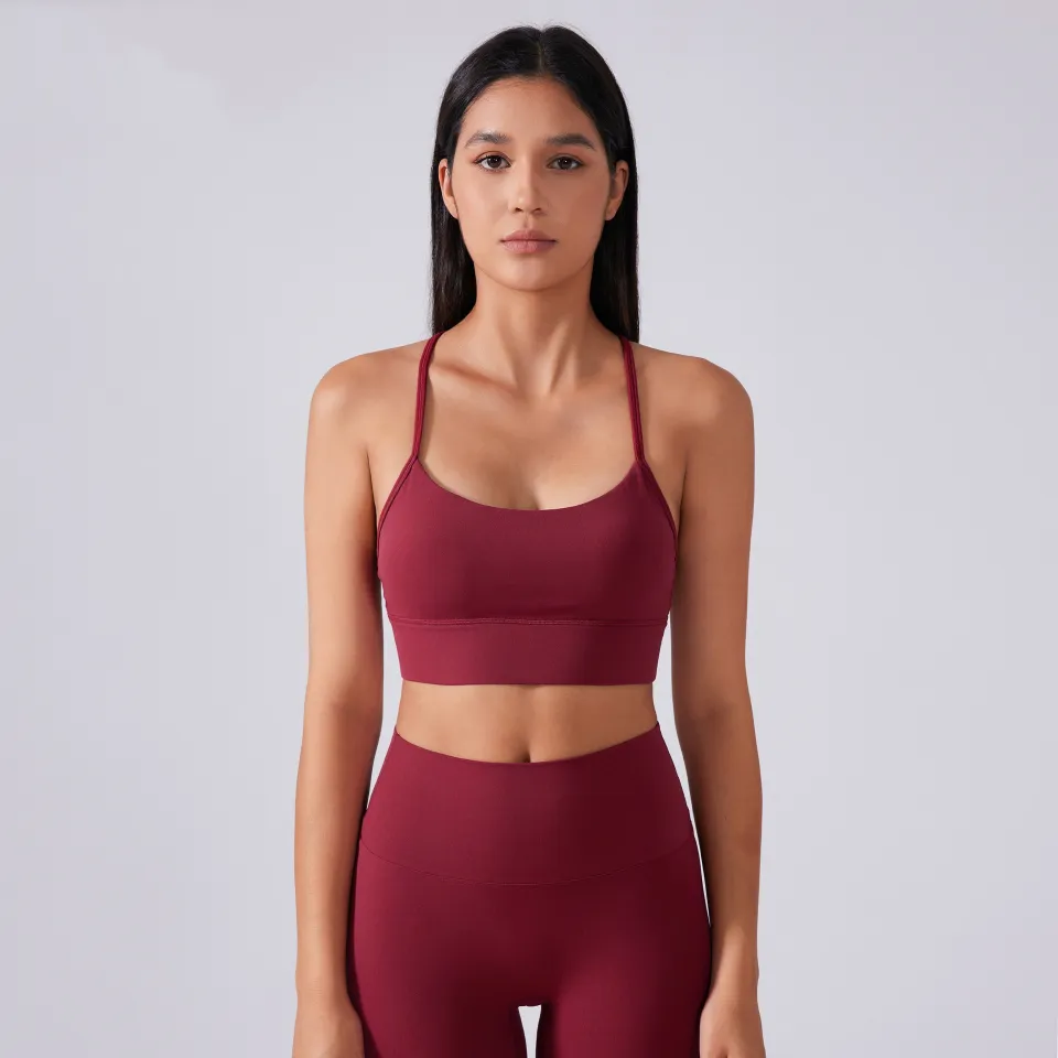 Personalized Sports Bra Y Back Spaghetti Workout Yoga Top