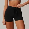 Custom Gym Clothes Workout Fitness Shorts with Drawstring athletic wear wholesale sports clothes manufacturer Womens Bike Shorts