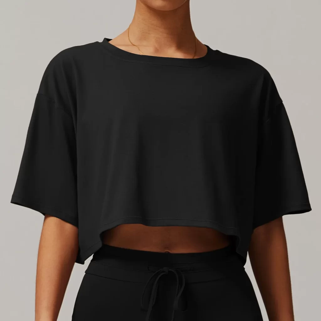 Women's Workout Crop Tops Casual Athletic Running T-Shirts crop top sweatshirt wholesale t shirt manufacturer china womens crew neck t shirt short sleeve shirt