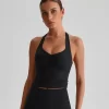 Custom Fitness Apparel Wholesale Sports Bra Yoga Wrinkles Tank Top sportswear production bulk sports bras