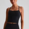 Custom Square Neck Padded Sports Bra Workout Camisole Tank Top workout clothes manufacturer sports apparel manufacturers