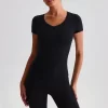 Custom Workout Shirts Bulk Short Sleeve Workout Yoga Pilates Tops sport clothing manufacturers bulk athletic apparel
