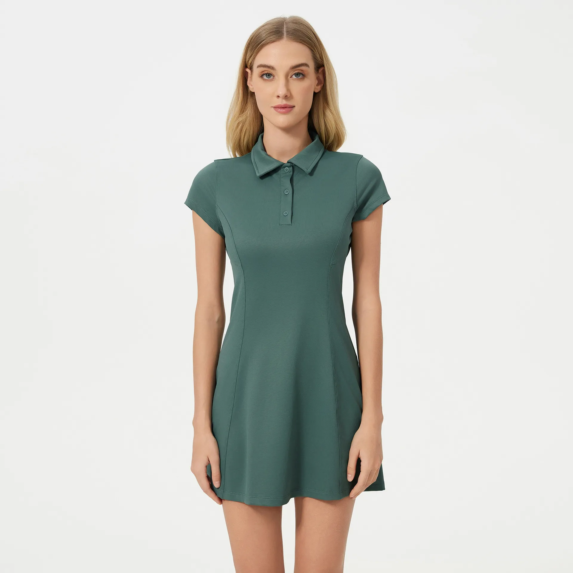 Custom Women's Golf Dress Short Sleeve Polo Collar Tennis Dress