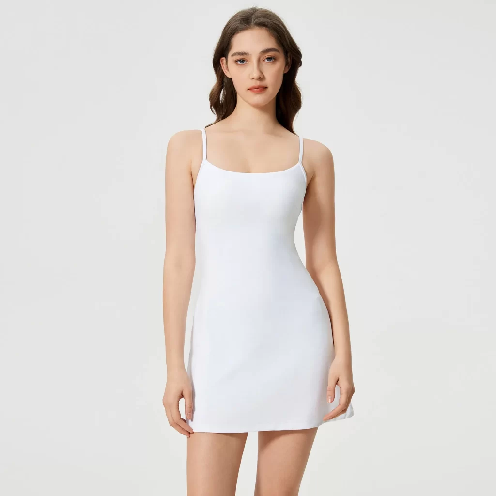 Custom Golf Athletic Dresses for Women with Built-in Bra & Shorts wholesale yoga apparel Custom Athletic Wear gym clothes manufacturers private label clothing manufacturers