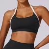 Custom Workout Apparel Medium Impact Halter Sports Bras for Women custom sports bra yoga clothing manufacturers