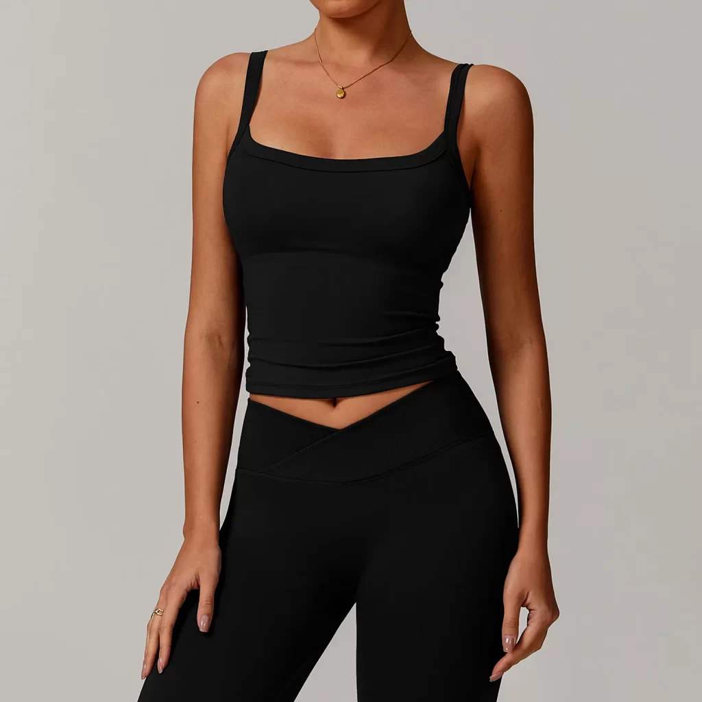 Custom Workout Apparel Women Longline Yoga Padded Crop Tank Top sport clothing manufacturers