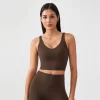 Womens Longline Sports Bra Medium Support Yoga Bras design your own workout clothes sports clothes manufacturer