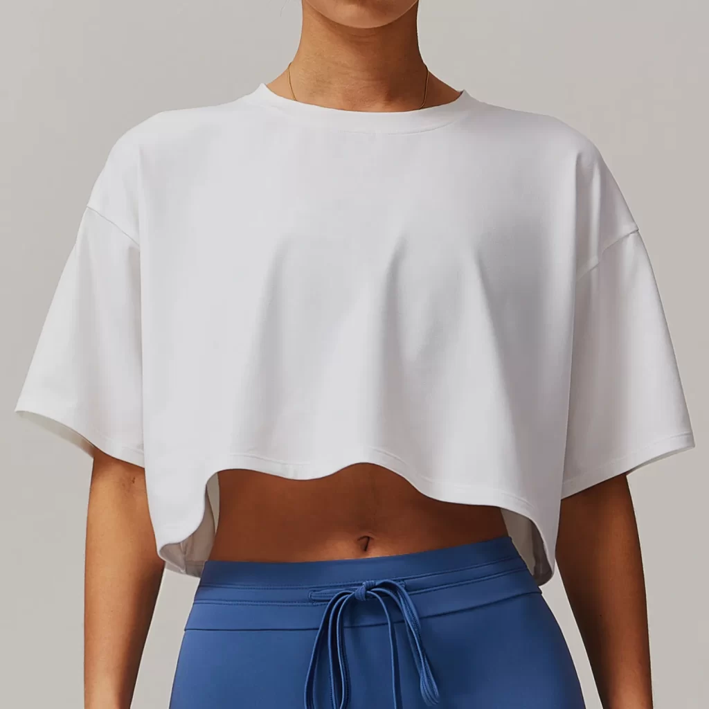 Women's Workout Crop Tops Casual Athletic Running T-Shirts crop top sweatshirt wholesale t shirt manufacturer china womens crew neck t shirt short sleeve shirt