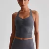 Custom Fitness Apparel Wholesale Sports Bra Yoga Wrinkles Tank Top sportswear production bulk sports bras