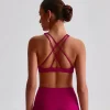 Custom Padded Sports Bra High Neck Strappy Back Workout Top wholesale sports bra custom made workout clothes gym clothes bulk