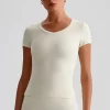 Custom Workout Shirts Bulk Short Sleeve Workout Yoga Pilates Tops sport clothing manufacturers bulk athletic apparel