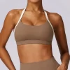 Custom Workout Apparel Medium Impact Halter Sports Bras for Women