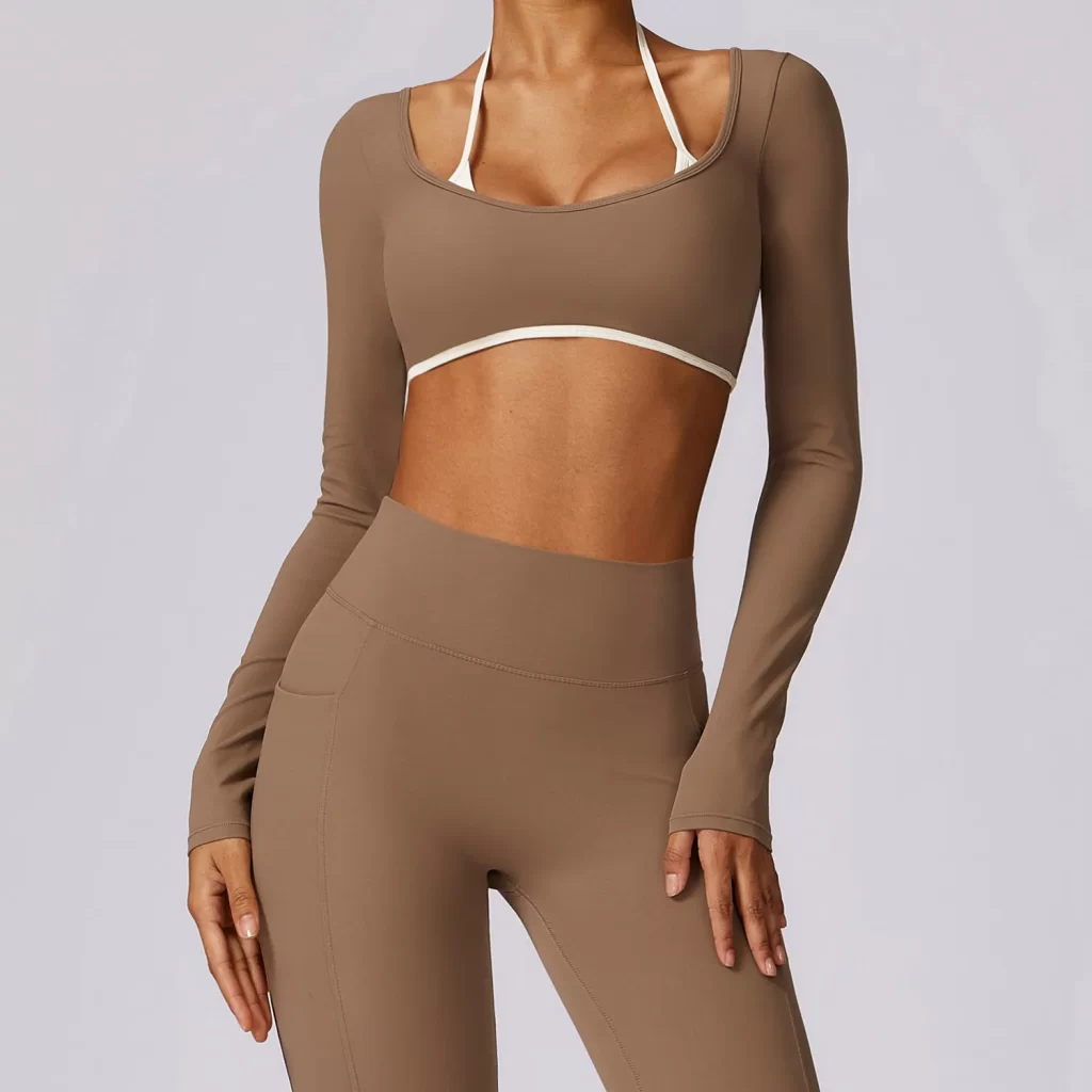 Sports Apparel Manufacturers Women Workout Long sleeve Crop Top
