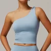 Spark Gym Workout Padded Tanks One Strap Sports Bra for Women custom workout clothes bras in bulk