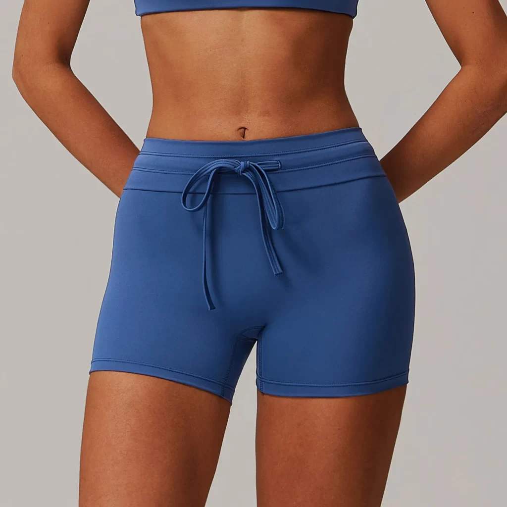 Custom Gym Clothes Workout Fitness Shorts with Drawstring athletic wear wholesale sports clothes manufacturer Womens Bike Shorts
