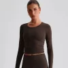 Wholesale Long Sleeve T Shirts Bulk High Impact Yoga Pilates Top