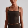 Custom Square Neck Padded Sports Bra Workout Camisole Tank Top workout clothes manufacturer sports apparel manufacturers