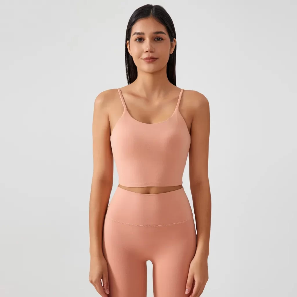 Longline Yoga Tank Top Fitness Bra Workout Camisole Crop Tops personalized sports bra sportswear clothing manufacturer