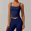 Custom Workout Apparel Women Longline Yoga Padded Crop Tank Top