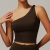 Spark Gym Workout Padded Tanks One Strap Sports Bra for Women custom workout clothes bras in bulk
