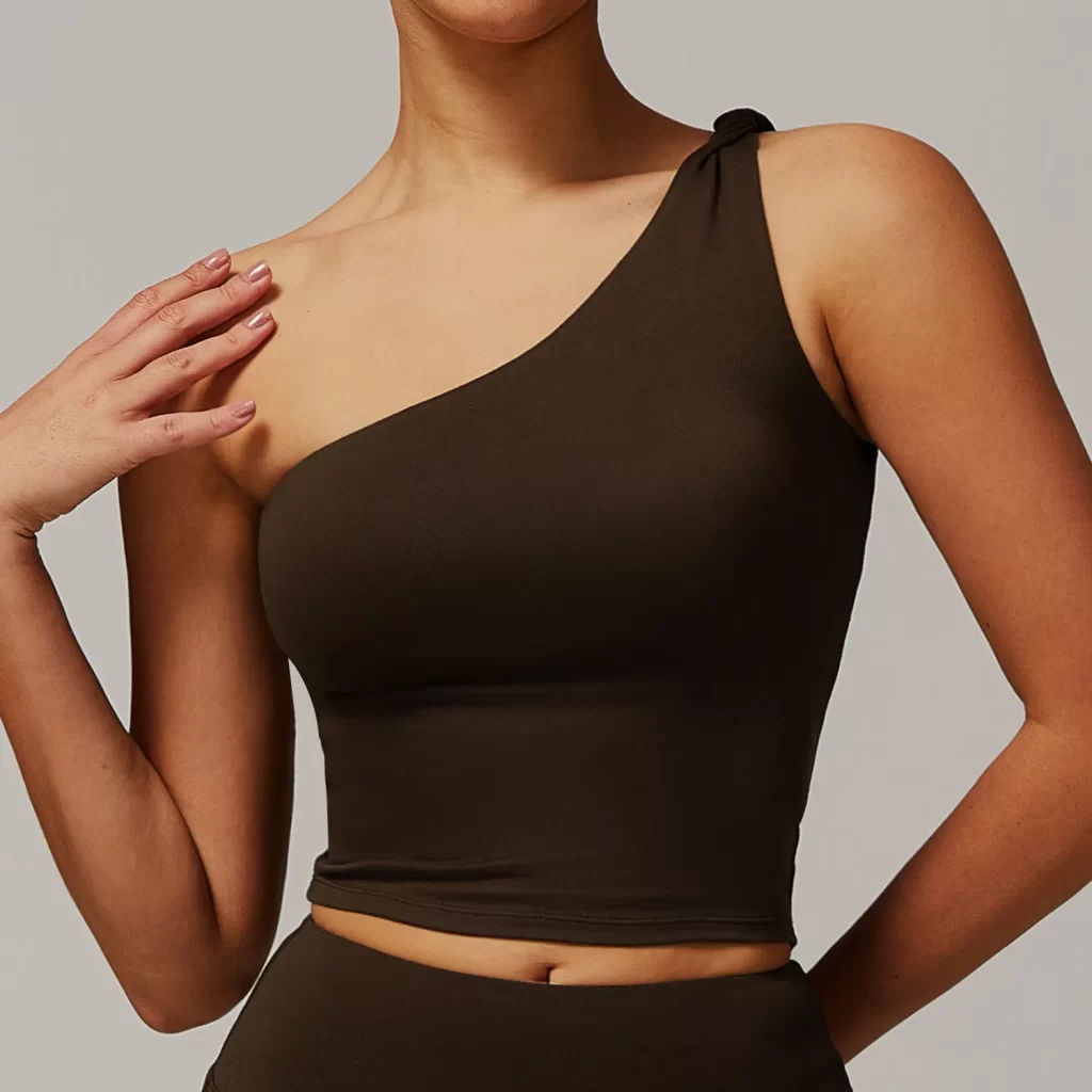 Spark Gym Workout Padded Tanks One Strap Sports Bra for Women custom workout clothes bras in bulk