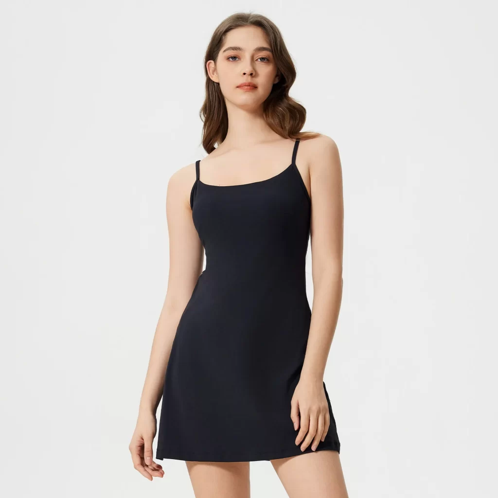 Custom Golf Athletic Dresses for Women with Built-in Bra & Shorts wholesale yoga apparel Custom Athletic Wear gym clothes manufacturers private label clothing manufacturers