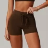 Custom Gym Clothes Workout Fitness Shorts with Drawstring athletic wear wholesale sports clothes manufacturer Womens Bike Shorts