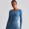 Wholesale Long Sleeve T Shirts custom workout clothing bulk workout shirts wholesale yoga apparel