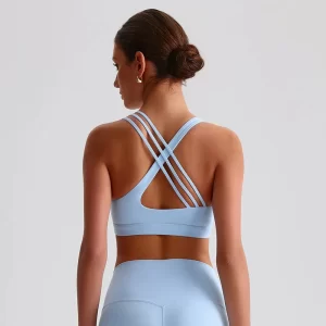 Custom Bulk Sports Bras Wholesale Criss Cross Back Workout Bra