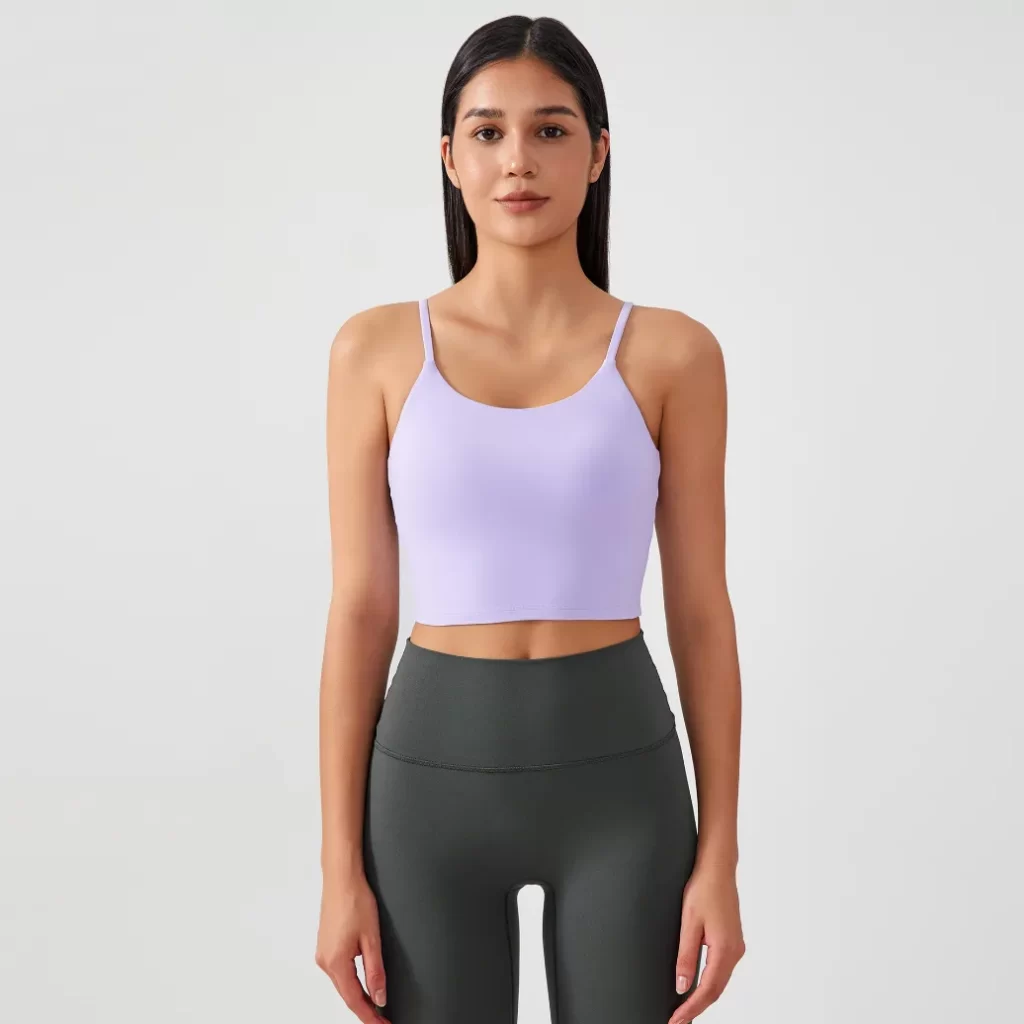 Longline Yoga Tank Top Fitness Bra Workout Camisole Crop Tops personalized sports bra sportswear clothing manufacturer