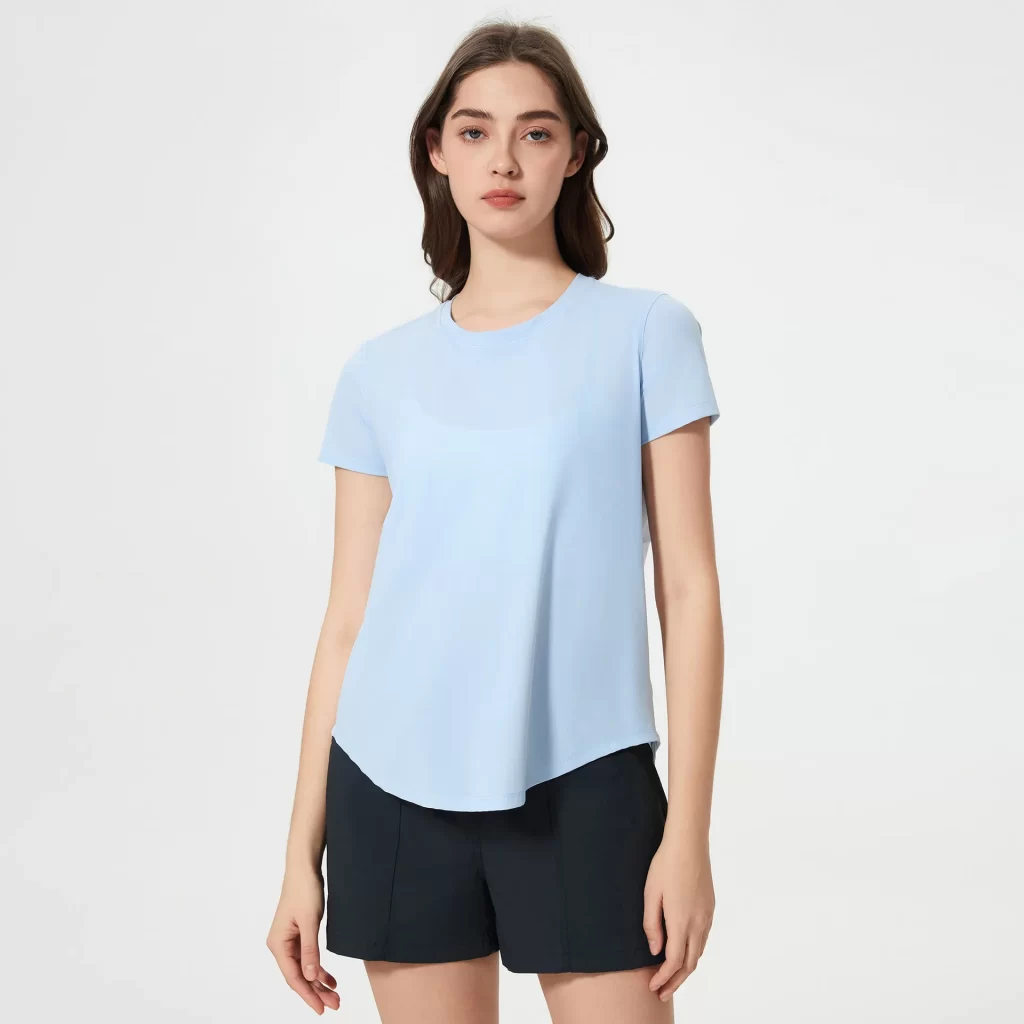T Shirt Manufacturer China Custom Yoga Workout Short Sleeve Shirts