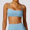Personalized Sports Bra Square Neck Spaghetti Strap Padded Top