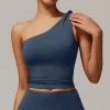 Spark Gym Workout Padded Tanks One Strap Sports Bra for Women custom workout clothes bras in bulk