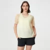 Custom Crew Neck T Shirts Women's Short Sleeve Workout Shirts athleisure wholesale vendors private label clothes