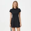 Custom Women's Golf Dress Short Sleeve Polo Collar Tennis Dress exercise jumpsuit yoga clothing manufacturers womens tennis skirts