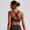 Custom Bulk Sports Bras Wholesale Criss Cross Back Workout Bra activewear clothing manufacturers private label fitness apparel manufacturers