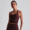 Custom Fitness Apparel Wholesale Sports Bra Yoga Wrinkles Tank Top sportswear production bulk sports bras