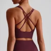Athletic Clothing Manufacturer Medium Support Padded Workout Crop Tank Top wholesale active wear custom sports bra