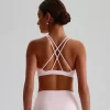 Custom Padded Sports Bra High Neck Strappy Back Workout Top wholesale sports bra custom made workout clothes gym clothes bulk