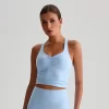 Custom Fitness Apparel Wholesale Sports Bra Yoga Wrinkles Tank Top sportswear production bulk sports bras