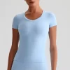 Custom Workout Shirts Bulk Short Sleeve Workout Yoga Pilates Tops sport clothing manufacturers wholesale gym clothes Womens Short Sleeve Tops