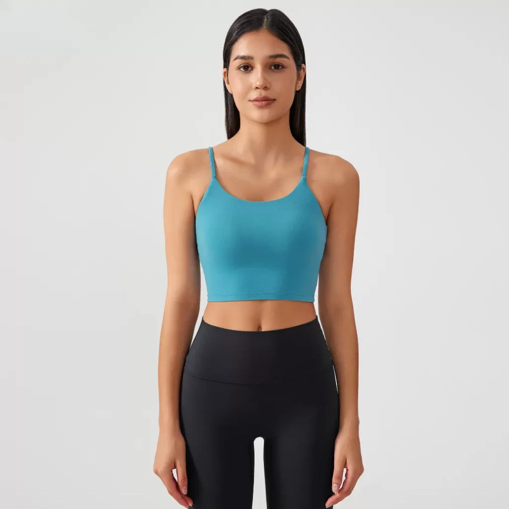 Longline Yoga Tank Top Fitness Bra Workout Camisole Crop Tops