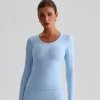 Wholesale Long Sleeve T Shirts Bulk High Impact Yoga Pilates Top bulk long sleeve t shirts design your own workout clothes skims gym wear
