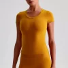 Custom Workout Shirts Bulk Short Sleeve Workout Yoga Pilates Tops sport clothing manufacturers wholesale gym clothes Womens Short Sleeve Tops