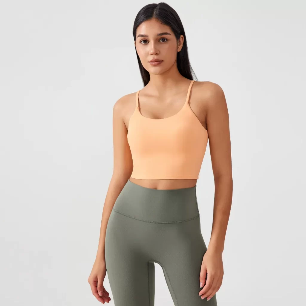 Longline Yoga Tank Top Fitness Bra Workout Camisole Crop Tops personalized sports bra sportswear clothing manufacturer