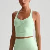 Custom Fitness Apparel Wholesale Sports Bra Yoga Wrinkles Tank Top