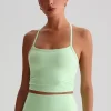 Custom Square Neck Padded Sports Bra Workout Camisole Tank Top